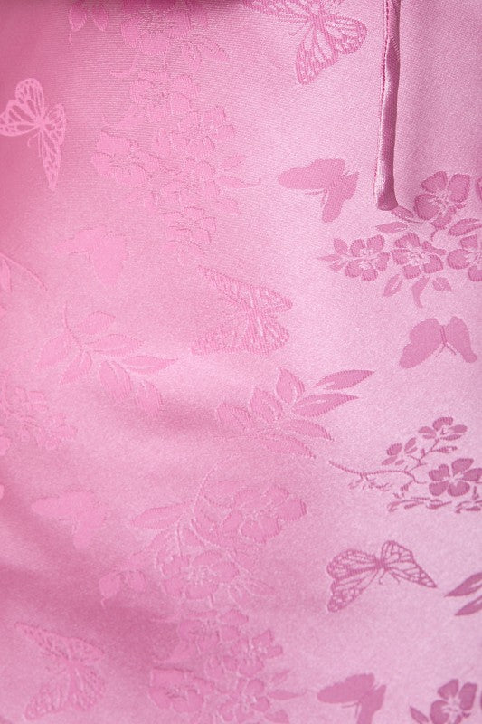 Y2K Pink Strapless Ruffle Dress