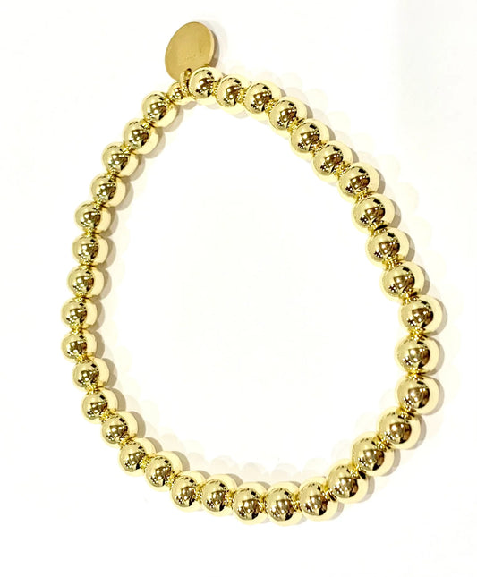 Ballroom Gold Beaded Stretch Bracelet