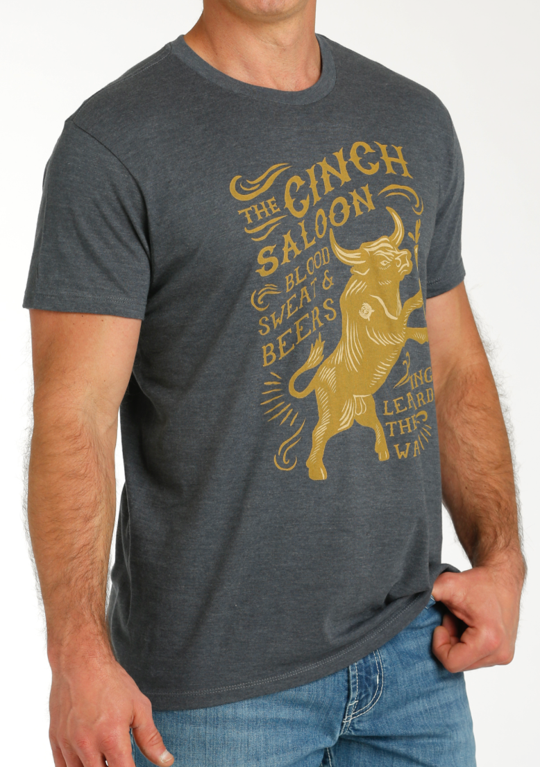 Cinch Saloon Charcoal Tee