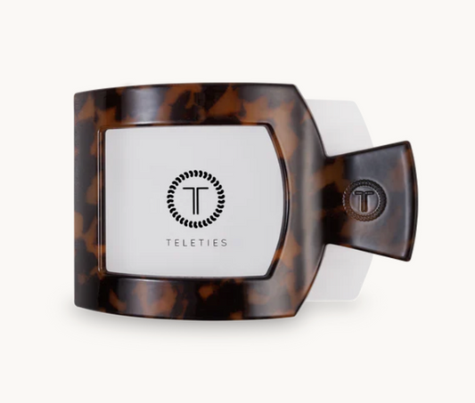Teleties Tortoise Medium Flat Square Clip