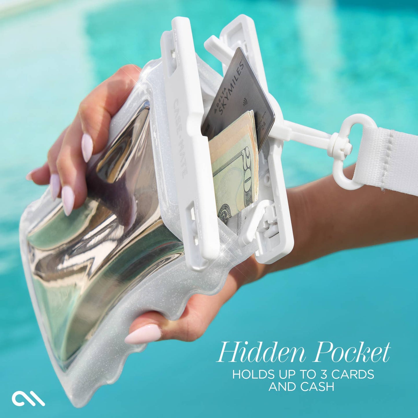 Case-Mate Wavy Waterproof Floating Phone Pouch: Mist Twinkle
