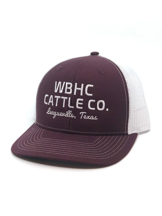 Cattleman Maroon Stitch Hat