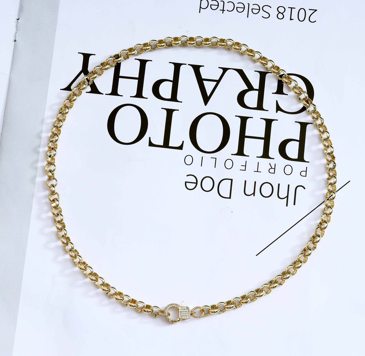 Gold Rolling Chain Necklace