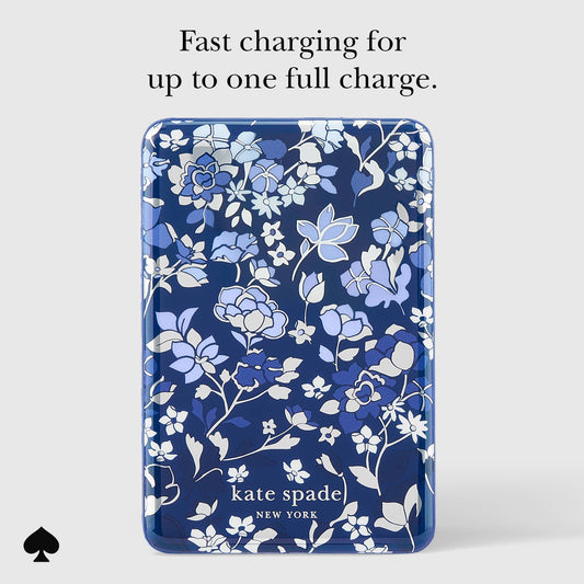 Kate spade new york MagSafe Portable Charge - Flowerbed Blue: Flowerbed Blue