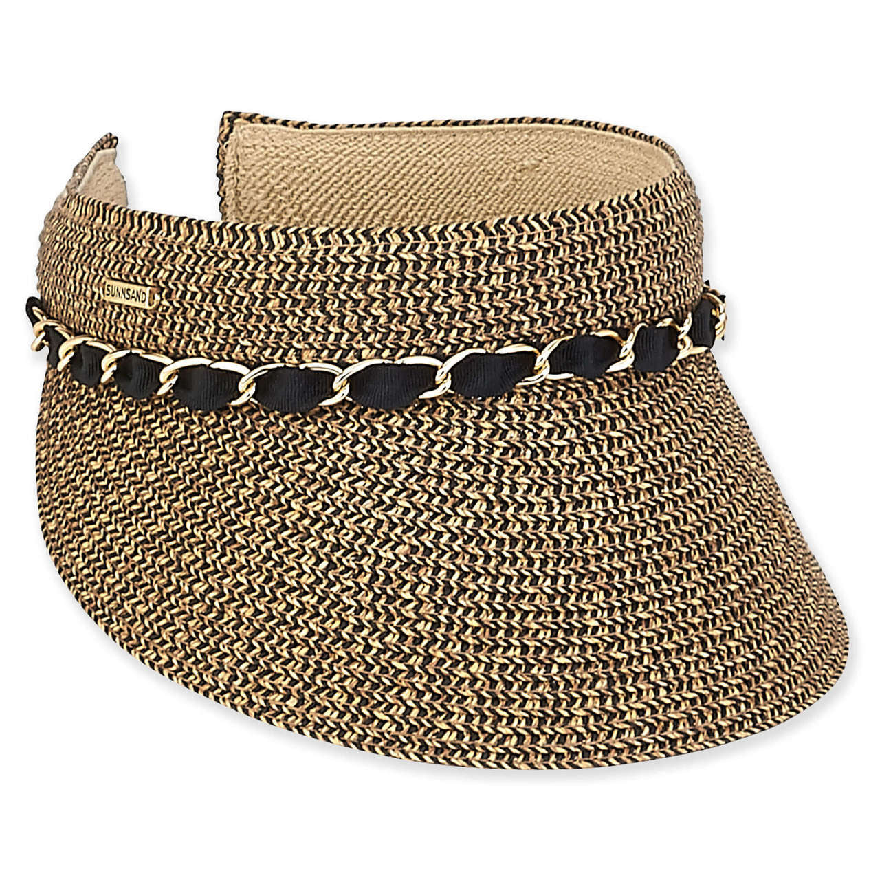 Black Chained Straw Visor