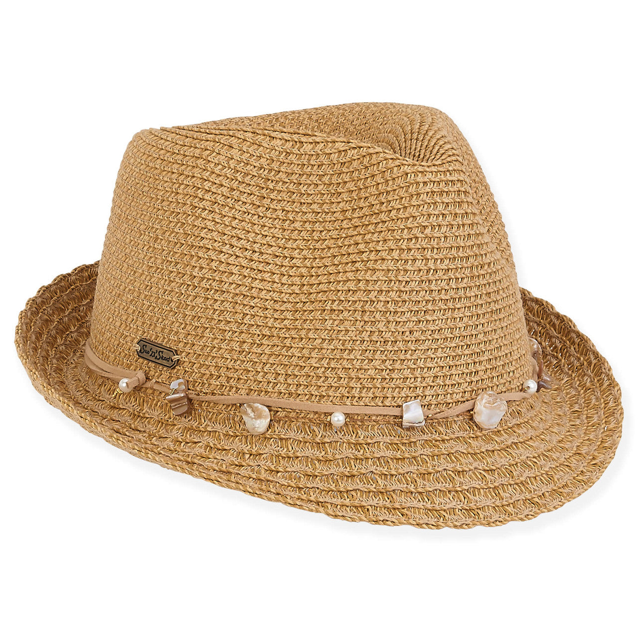 Tan Shelled Straw Hat