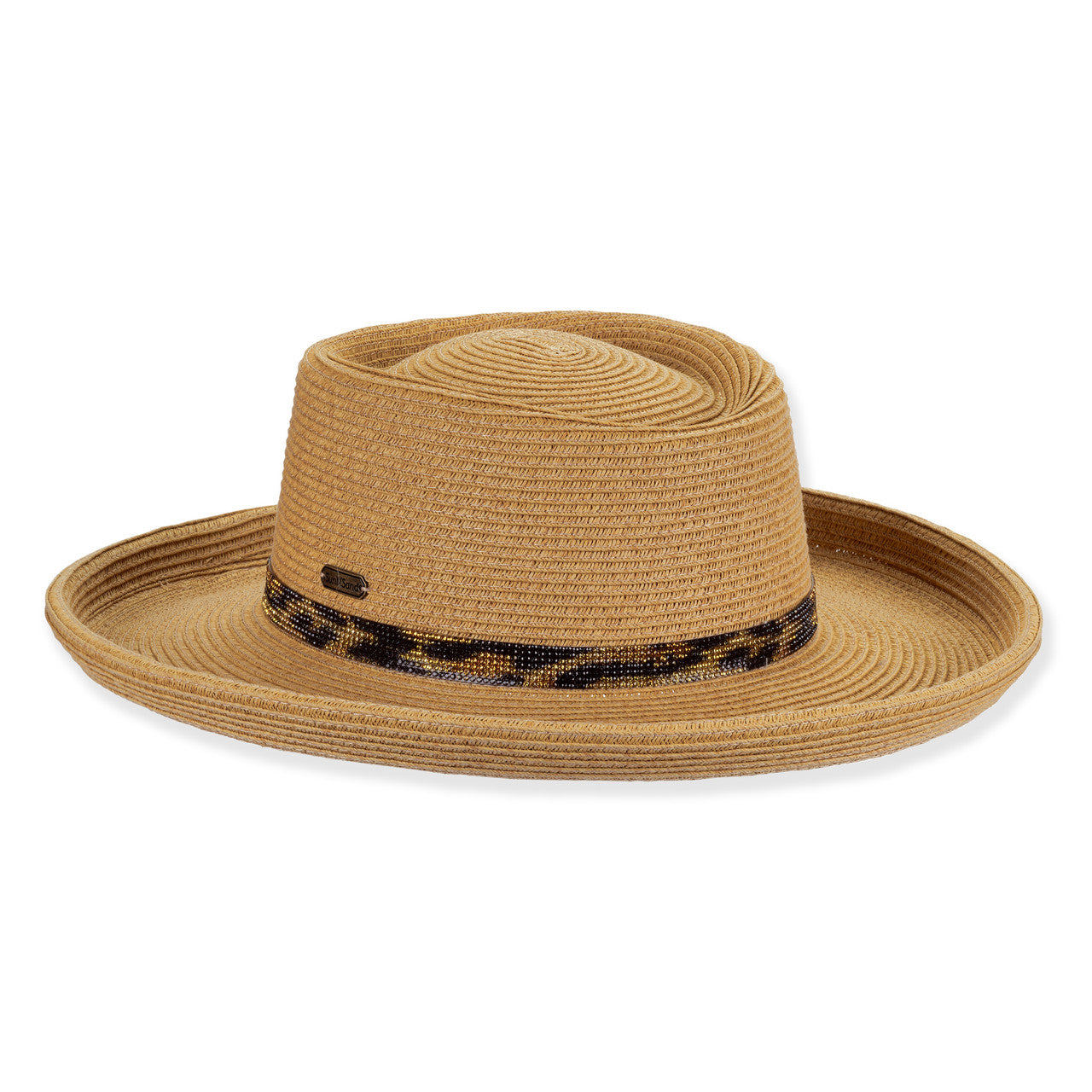 Leopard Gambler Straw Hat