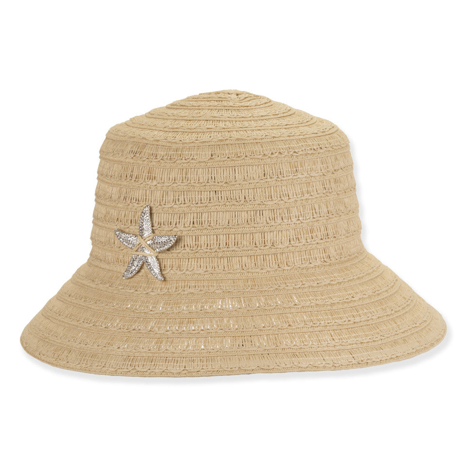 Tan Starfish Bucket Hat