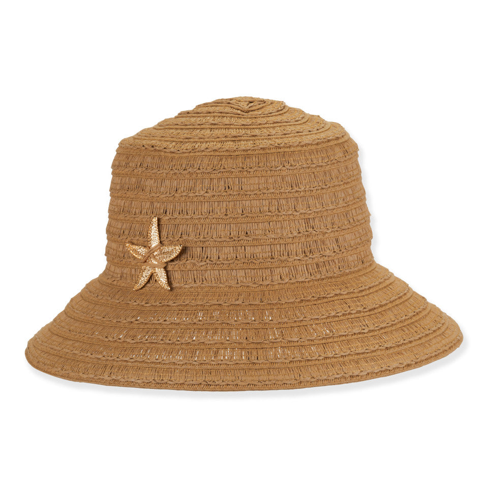 Tan Starfish Bucket Hat