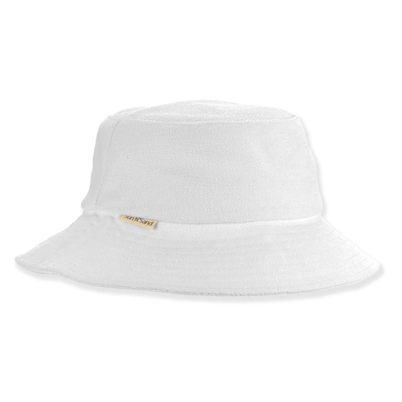 White Terry Cloth Bucket Hat