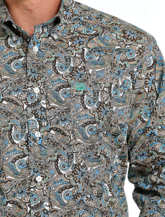 Cinch Seaside Paisley Button Down