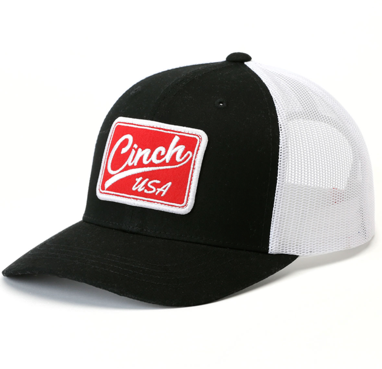Cinch Red & Black Patch Hat